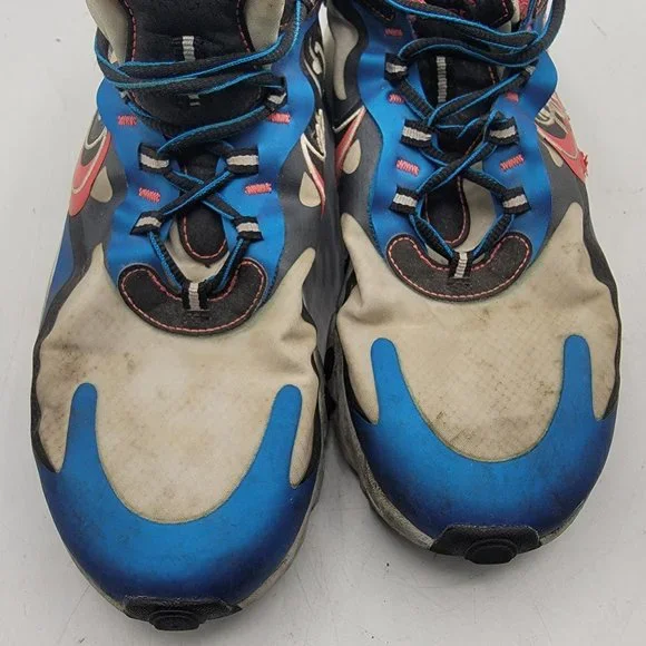 Nike Air Max 270 React Mens 10.5 White Blue Time Capsule Edition Shoes CT1616400 - Picture 12 of 13